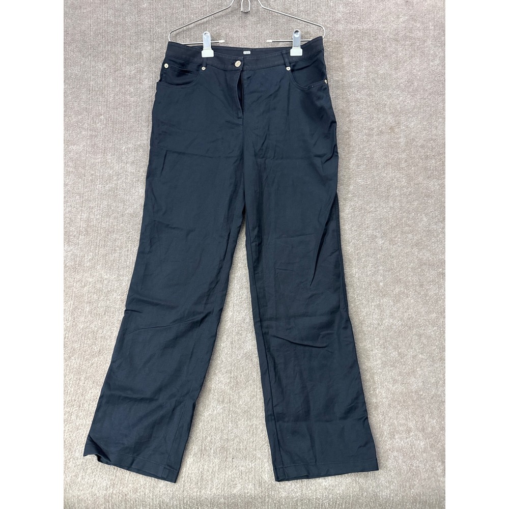 St. John Collection Women's Black Chino Dress Pants Size 10 Career Casual USA